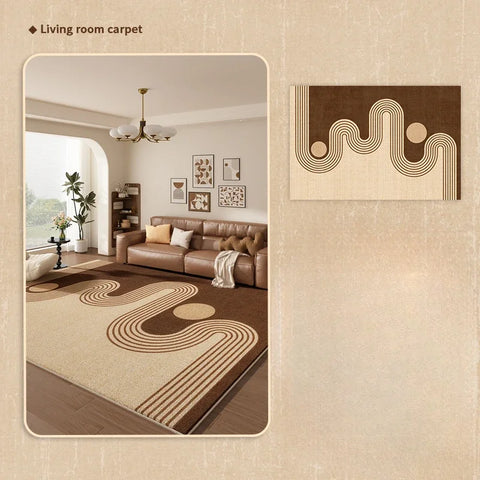 Navak Carpet Teppiche im französischen Retro-Stil für Schlafzimmer, flauschige, weiche Lounge-Bodenmatte, großflächige Wohnzimmer-Dekoration, Teppich, dicker Plüschteppich für Zuhause