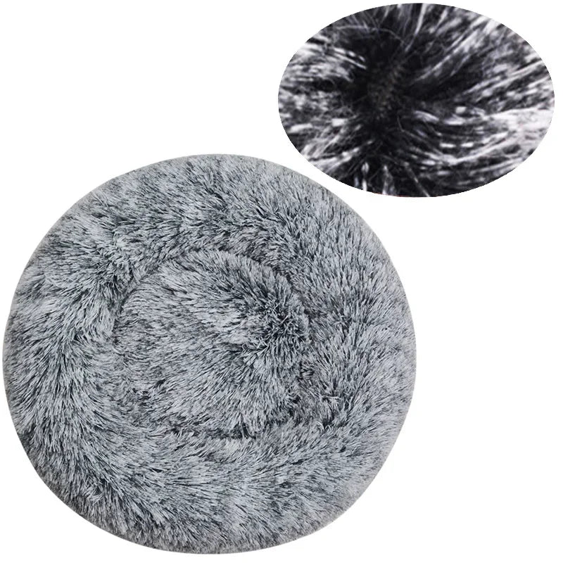 Navak Carpet 40–90 cm, rundes Haustierbett für große Hunde, superweiches Katzenbett, langes Plüsch-Hundehaus für mittelgroße Hunde, warmes Winterschlafbett