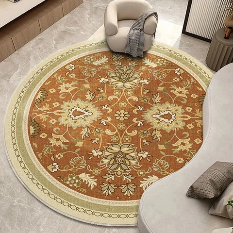 Navak Carpet IKAMA High Sense ethnic bohemian mandala round carpet living room bedroom rocking chair floor Mat Home Decor Large  Area Rug