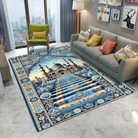 Navak Teppich Retro Europa Persien Stil Schloss Teppich Wohnzimmer Sofa Schlafzimmer Arbeitszimmer Küche Eingang Fußmatte Rutschfester Luxus Wohnkultur Teppich