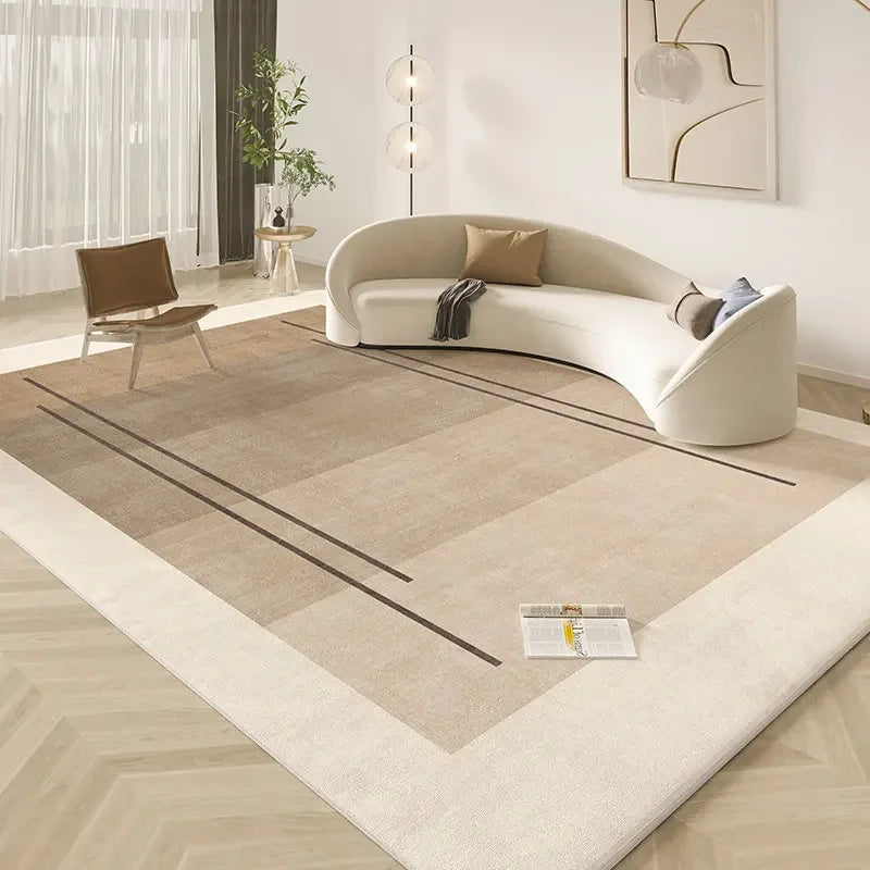 Navak Teppich, Wohnzimmerdekoration im Wabi-Sabi-Stil, Plüschteppich, leichte Luxusteppiche für Schlafzimmer, flauschig, weich, dick, waschbare Bodenmatte
