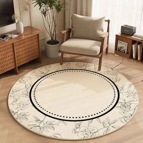 Navak Teppich Europa Böhmen Stil Runder Teppich Wohnzimmer Sofa Schlafzimmer Nachttisch Arbeitszimmer Küche Eingangstürmatte Rutschfester Wohnkultur Teppich