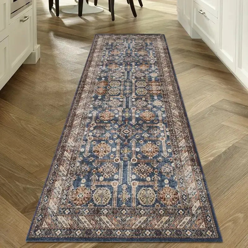 Navak Carpet Exclusive Picks Böhmischer Flurteppich, geometrisches Muster, Kristall-Samt-Bodenmatte, Eingang, Küche, Treppe, langer Teppich, Heimdekoration