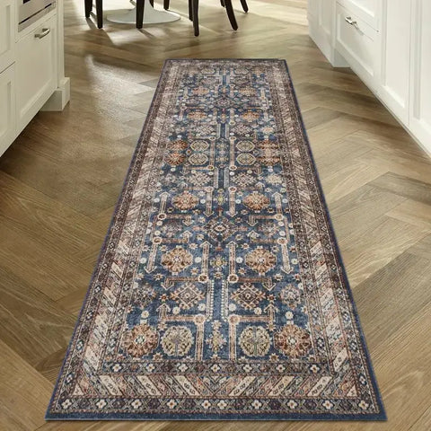 Navak Carpet Exclusive Picks Böhmischer Flurteppich, geometrisches Muster, Kristall-Samt-Bodenmatte, Eingang, Küche, Treppe, langer Teppich, Heimdekoration