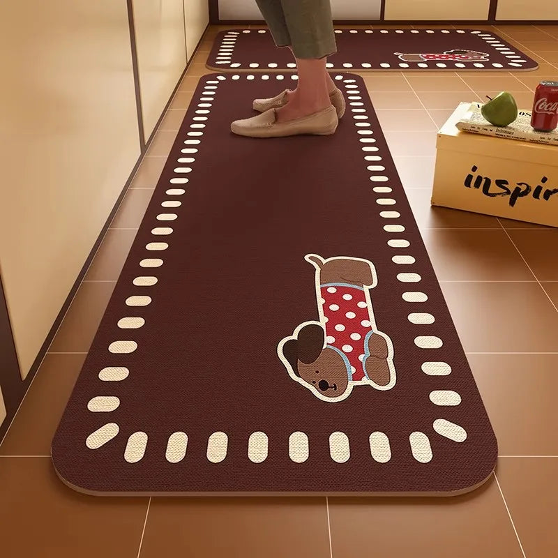 Navak Carpet Exclusive Picks Budding Diatomite Carpet Scandinavian Style Non-Slip Water-Absorbent Mute Kitchen Breakfast Area Home Decoration