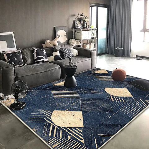 Navak Teppich, nordischer moderner Teppich für Wohnzimmer, geometrische Dekoration, Heimsofa, weiche große Teppiche, rutschfest, Schlafzimmer, Lounge, Plüsch-Bodenmatte, weich