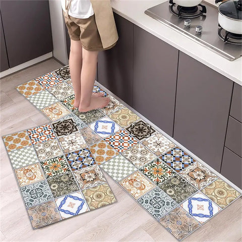 Navak Teppich, Küchenteppichmatten für Boden, Schlafzimmer, Wohnzimmer, langer Nachttisch, weicher, waschbarer Teppich, rutschfeste Fußmatte für Badezimmer, Eingang