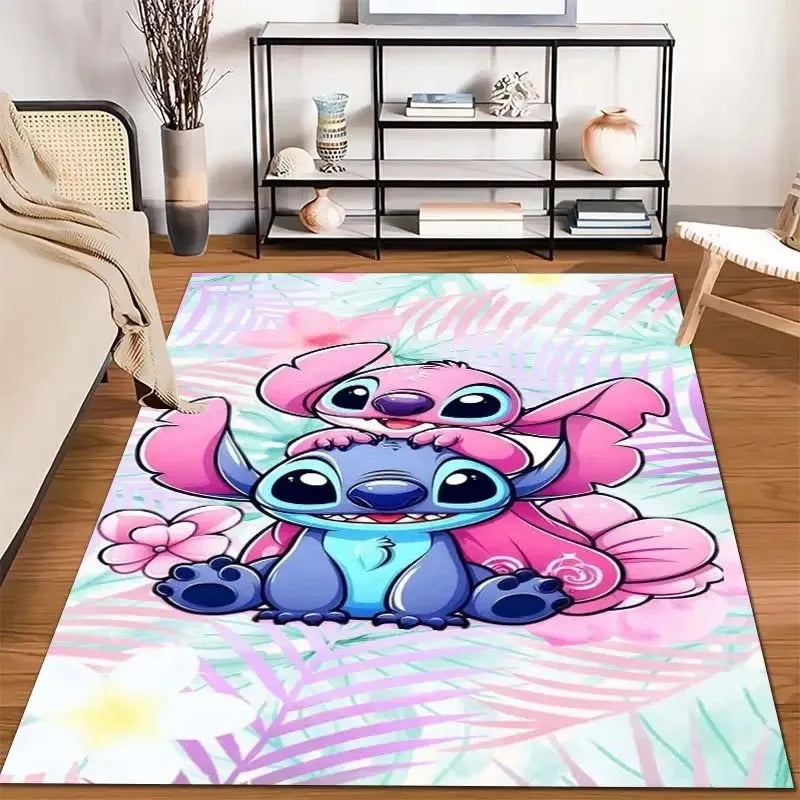 Navak Carpet Daily Picks Stitch Cartoon HD Printed Carpet Rug for Living Room Bedroom Decoration Picnic Camp Kitchen Carpet Crawling Carpet Mat