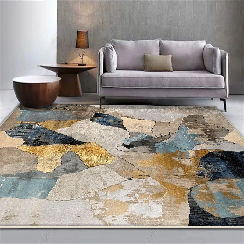 Navak Teppich Nordischer abstrakter Teppich für Wohnzimmer, luxuriös, leicht zu reinigen, Heimdekor, Teppich für Schlafzimmer, waschbar, Waschraum, Bodenmatte, Ковер Tapis 러그
