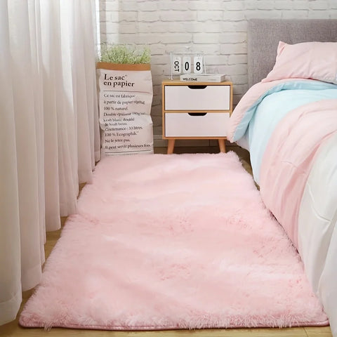 Navak Carpet Exclusive Picks Rosa Bereich Echter Seidenteppich Weicher Flauschiger Plüsch Flauschiger Zottelteppich Bodenteppich Wohnzimmer Innenteppich Mädchen Wohnheim Zimmerdeko