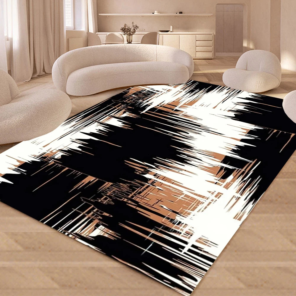 Navak Teppich, Bohemian-Stil, abstrakt, moderne Kunst, Geometrie, Teppich für Wohnzimmer, Schlafzimmer, Zuhause, Sofa, Dekoration, rutschfeste Bodenmatte