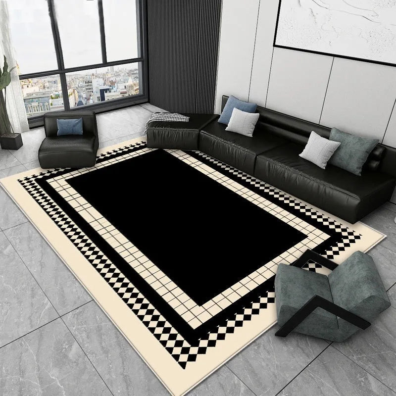Navak Teppich, einfacher abstrakter Kunststil, Teppich für Wohnzimmer, Sofa, Schlafzimmer, Arbeitszimmer, Küche, Eingangstürmatte, rutschfest, Cartoon-Retro-Heimdekor-Teppich