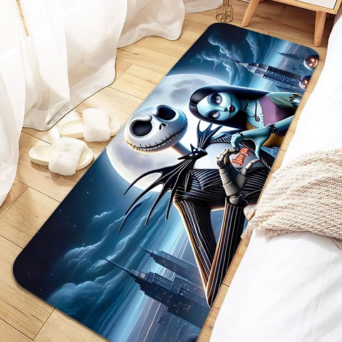 Navak Carpet Jack Skellington Fußmatte für den Eingangsbereich, rutschfeste Fußmatte, waschbar, Küchenteppich, Wohnzimmer, Flur, Badezimmer, Badematten