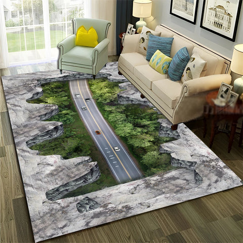 Navak Teppich, 3D-Illusion, Vision, Halluzination, HD-Teppich für Zuhause, Wohnzimmer, Schlafzimmer, Sofa, Fußmatte, Dekor, Kinderbereich, Teppich, rutschfeste Bodenmatte