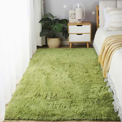 Navak Teppich Shag Wohnzimmer Seidenwolle Teppich Home Schlafzimmer Bett Vollbodenmatte Nordisches Sofa Rutschfeste Matte Einfaches Windplüschkissen