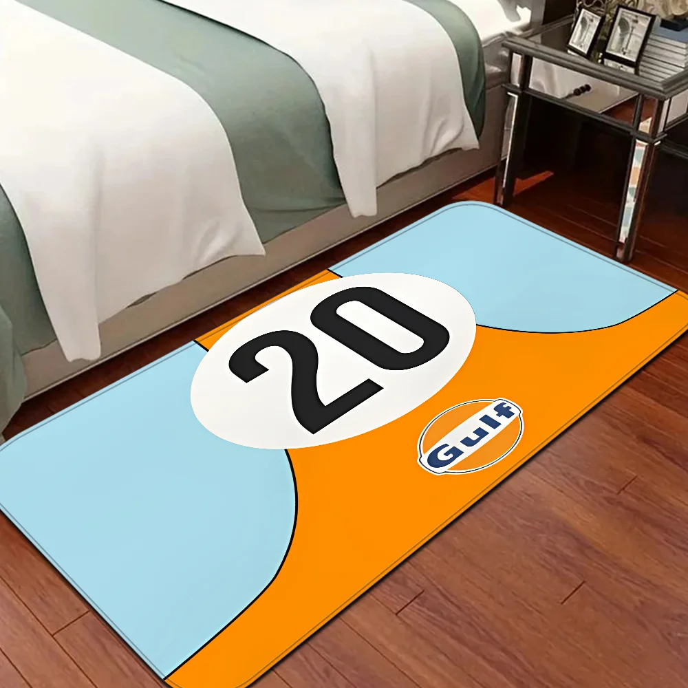 Navak Teppich G-Gulf Racing Auto Zimmer Matten er Anti-Rutsch Modern Wohnzimmer Balkon Bedruckt Willkommen Teppich