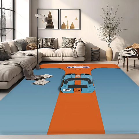 Navak Teppich G-Gulf Racing Auto Zimmer Matten er Anti-Rutsch Modern Wohnzimmer Balkon Bedruckt Willkommen Teppich