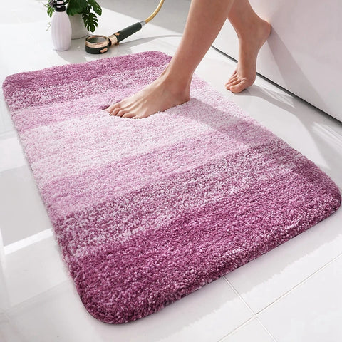 Navak Carpet Olanly Shaggy-Badematte, Mikrofaser, super saugfähig, Badezimmer-Duschvorleger, rutschfest, weiche Duschmatten, Bodenplüschteppich, Fußwaschmatte