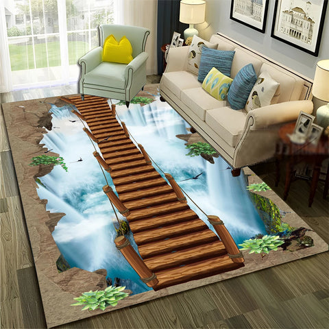 Navak Teppich, 3D-Illusion, Vision, Halluzination, HD-Teppich für Zuhause, Wohnzimmer, Schlafzimmer, Sofa, Fußmatte, Dekor, Kinderbereich, Teppich, rutschfeste Bodenmatte
