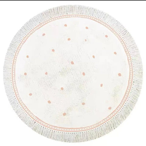 Navak Carpet Exclusive Picks Sommer-Ins-Fußmatten, runde französische Schlafzimmer-Fußmatten, Kinderzimmer-Sofa, Couchtisch, Garderobenmatte, Heimdekoration