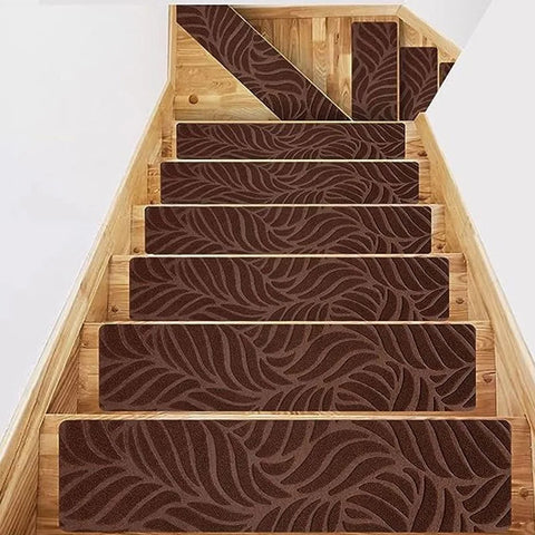 Navak Carpet Non-Slip Staircase Mat Stair Carpet Treads Stair Pads Rug Tread Safety for Kids Elders and Dogs Home Hospistal Indoor Use