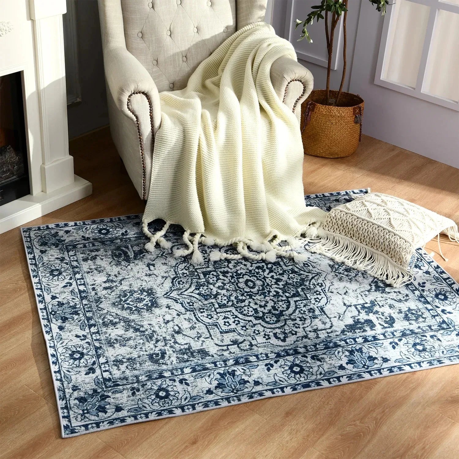 Navak-Teppich, türkischer Perserteppich für Retro-Ethno-Wohnzimmer und Schlafzimmer, große Flächendekoration