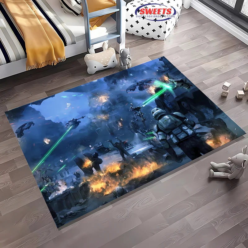 Navak Carpet New Shelves! 3D Classic Movie Theme Carpet, Living Room Bedroom Office Children's Room of Choice, Non-slip Machine Washable Mat