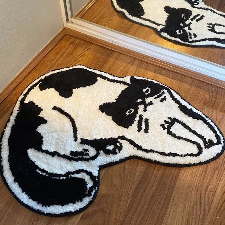 Navak Carpet Exclusive Picks 1 Stück Cartoon-Tier-Dekorationsteppich Schlafzimmerteppich Flauschiger Nachtvorleger Kunstkaschmir-Bodenmatte Weiche Anti-Rutsch-Badematte