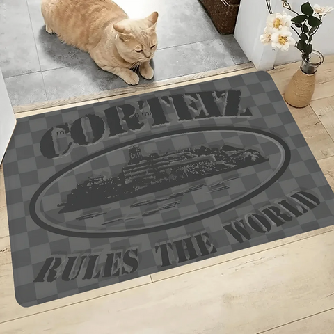 Navak Carpet Devil's Island English Floor Bathroom Mat Kids Room Bedroom Decoration Balcony Anti-Slip Doormat Living Room Bedside Area Rugs