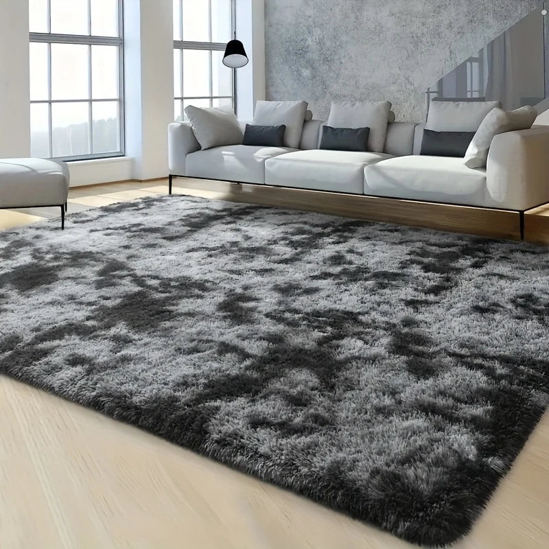 Navak Carpet Exclusive Picks Luxuriöser schwarzer Plüschteppich mit großer Fläche für Wohnzimmer, Schlafzimmer, flauschiger Teppich, zotteliger weicher Nachtvorleger, kleine Badezimmer-Bodenmatte
