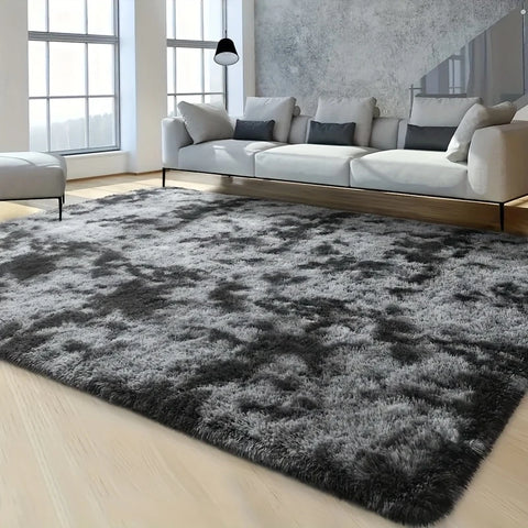 Navak Carpet Exclusive Picks Luxuriöser schwarzer Plüschteppich mit großer Fläche für Wohnzimmer, Schlafzimmer, flauschiger Teppich, zotteliger weicher Nachtvorleger, kleine Badezimmer-Bodenmatte