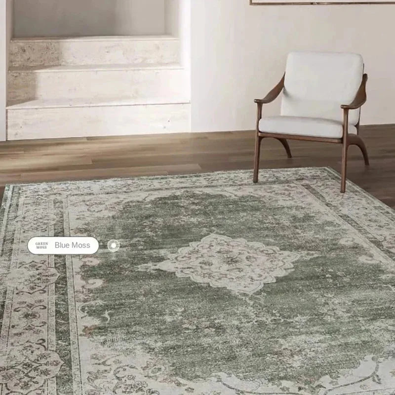 Navak Carpet MBG23Exclusive Picks Bohemian Faux Wool Rug - Ultradünner, schmutzabweisender, rutschfester Teppich für Arbeitszimmer und Wohnzimmer, weiche Bodenmatte4Fb&amp;