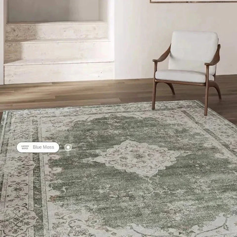 Navak Carpet MBG23Exclusive Picks Bohemian Faux Wool Rug - Ultradünner, schmutzabweisender, rutschfester Teppich für Arbeitszimmer und Wohnzimmer, weiche Bodenmatte4Fb&amp;