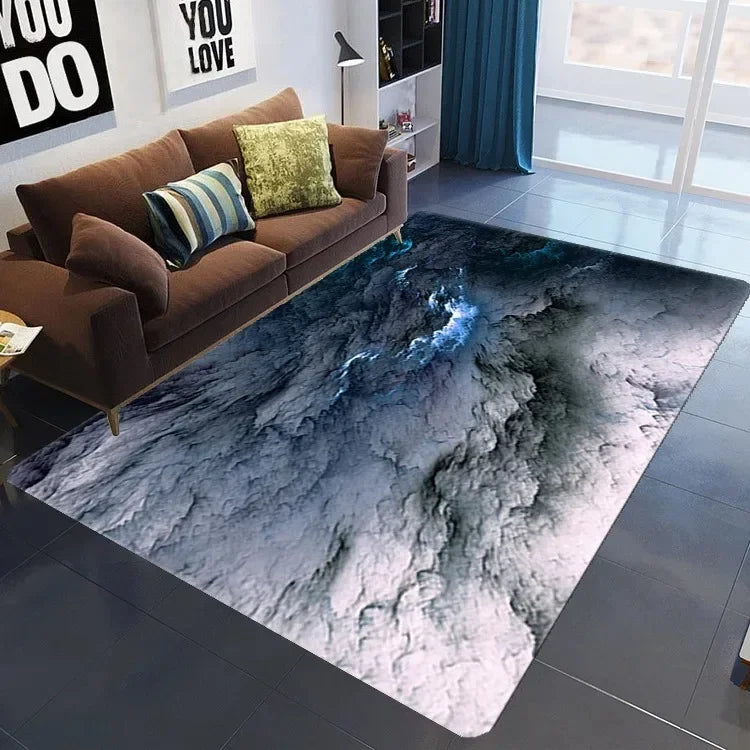 Navak Teppich 3D Galaxy Space Star Teppich Home Schlafzimmer Wohnzimmer Dekorative Bodenmatte Badezimmer Zimmer Rutschfester Teppich Fußmatte
