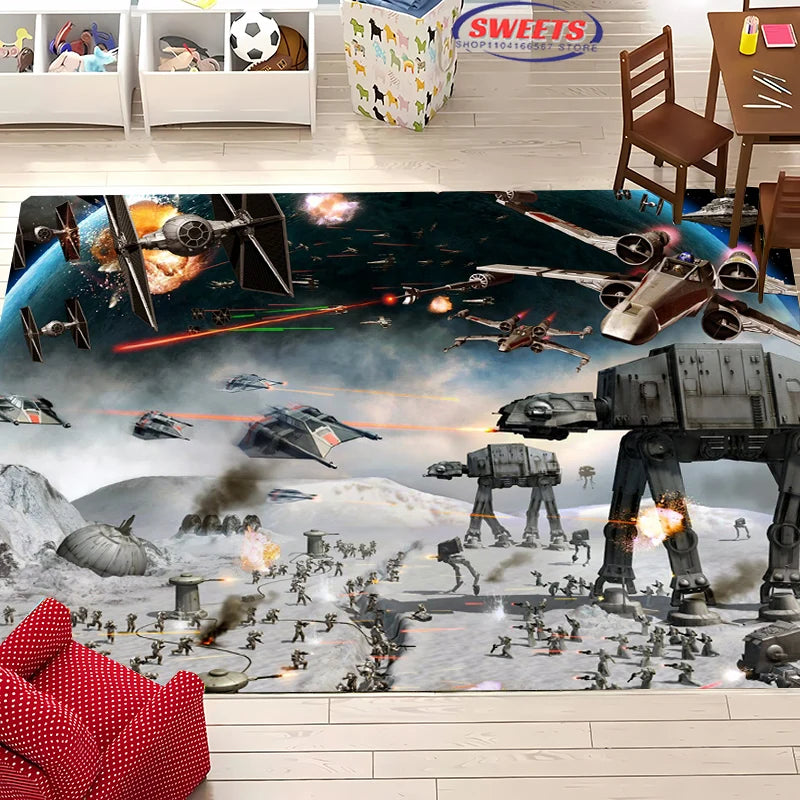 Navak Carpet New Shelves! 3D Classic Movie Theme Carpet, Living Room Bedroom Office Children's Room of Choice, Non-slip Machine Washable Mat