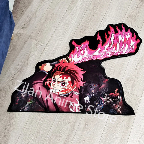 Navak-Teppich, Teppich, Anime-Dämonentöter, Nezuko Kokushibou, Tanjirou Kanroji, Kochou, Gokudera Makoto, kreativer bedruckter Teppich für die Inneneinrichtung