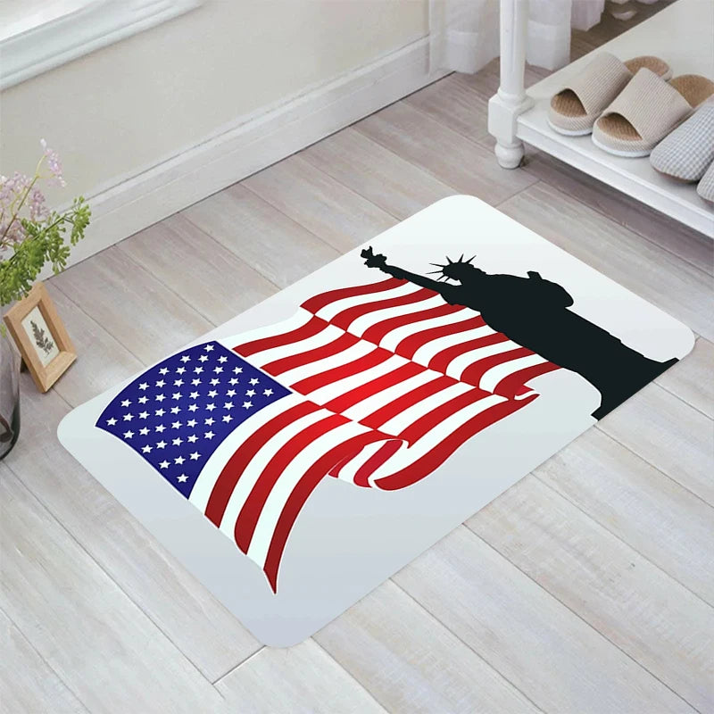 Navak Teppich Flagge der amerikanischen Bodenmatte Teppiche Zimmer Matten Teppiche Home Fußmatte Eingangstür Küche Teppich Balkon Fuß Teppich Badezimmer Badehaus