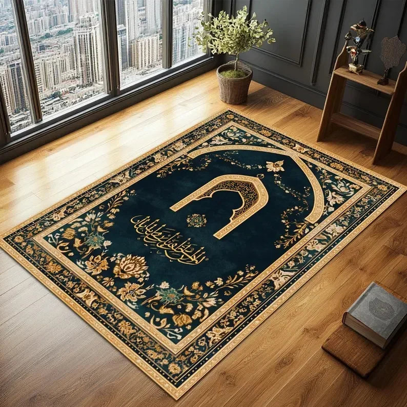 Navak Carpet Exclusive Picks, verbessertes Material, Schlingenflor, eleganter islamischer Gebetsteppich, exquisites Gebet, muslimisches kreatives Geschenk, einfache Aufbewahrung, Heimdekoration