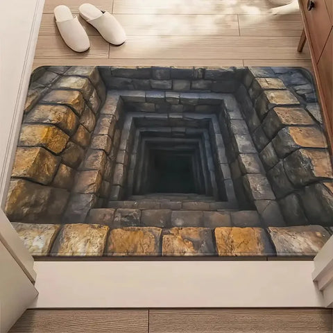 Navak Teppich, Fußmatte für den Eingangsbereich, Ziegelstein, bodenloses Loch, Teppich, 3D-Falle, optische visuelle Illusion, Teppiche, Spielzimmer, Bodenteppichmatte