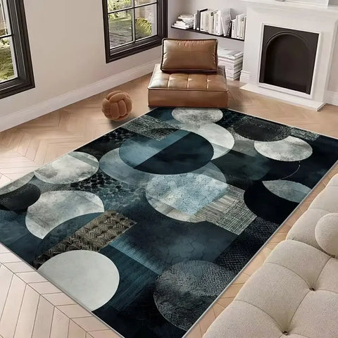 Navak Teppich, neuer abstrakter Teppich für Wohnzimmer, nordische Dekoration, Heimsofa-Teppiche, geometrisches Schlafzimmer, Nachttisch, weiche Bodenmatte, rutschfest