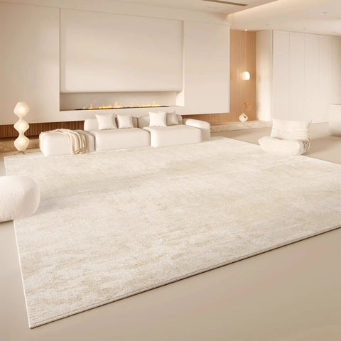 Navak Carpet Exclusive Picks Cremefarbener Wind-Teppich für das Wohnzimmer, leichtes, luxuriöses Premium-Feeling, Bodenmatte aus Kunstkaschmir, groß, voll gepflastert, Home Essentials