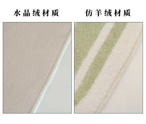 Navak Teppich, koreanischer Stil, Teppich für Wohnzimmer, Plüsch, Schwarz, Weiß, einfarbig, dick, rutschfest, Ins-Stil, kleine Teppiche, Schlafzimmer, flauschige Fußmatte