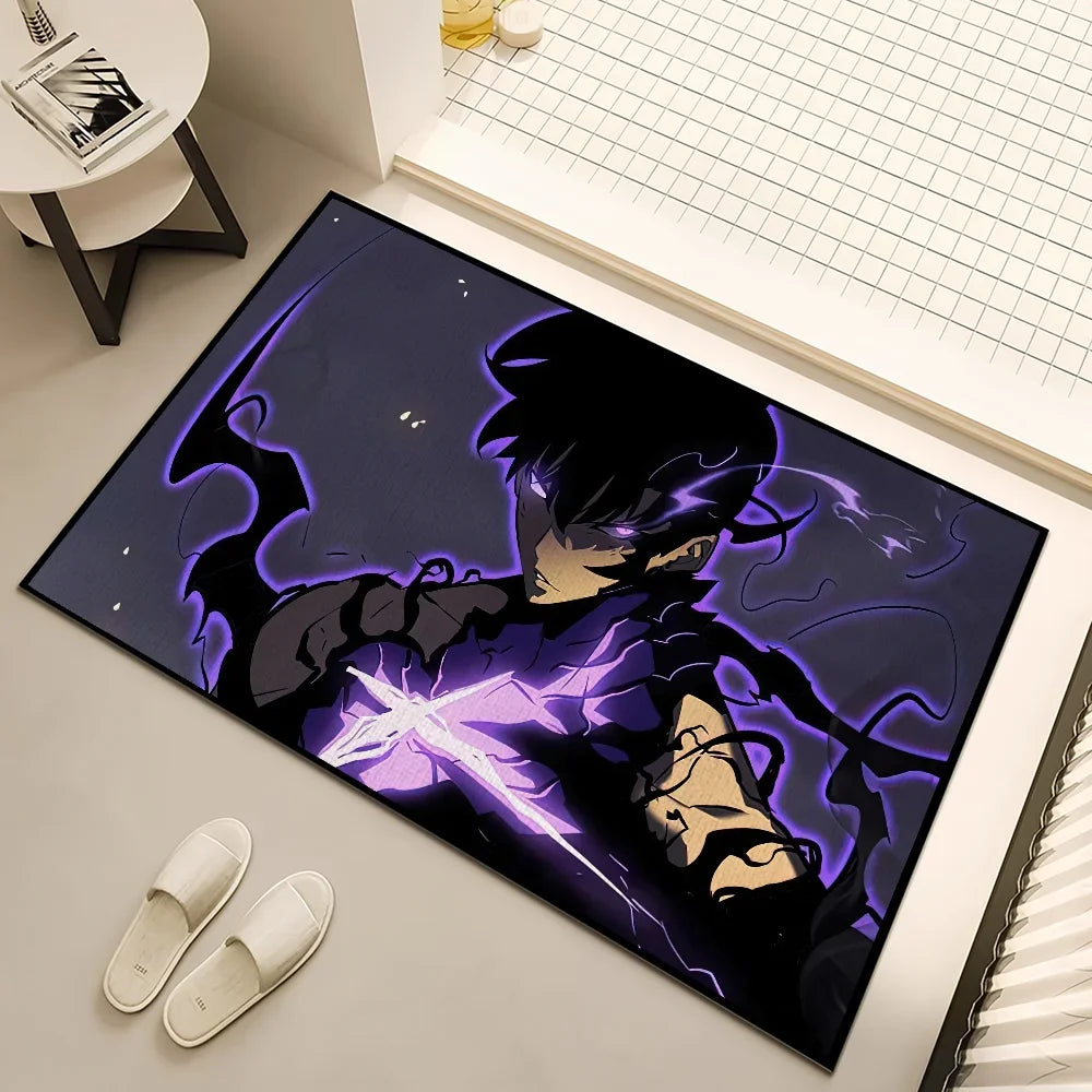 Navak Teppich-Fußmatte für cooles Wohnzimmer, Nachttisch-Dekoration, Bett, Solo-Boden, Bad, Küche, 2 Eingangsteppiche, großer Anime-Nivellierungsteppich