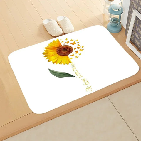Navak Teppich, Sonnenblumen-Eingangs-Willkommens-Fußmatte, Blumen, Schlafzimmer, Nachttisch-Dekor, Teppich, rutschfest, Badezimmer, Küche, Fußmatten für den Innenbereich