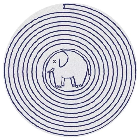Navak Carpet Exclusive Picks Cartoon Round Imitation Cashmere Carpet Bedroom Bed Children's Room Small Animal Bed Mat Wear Resistant Cashmere Carpet
