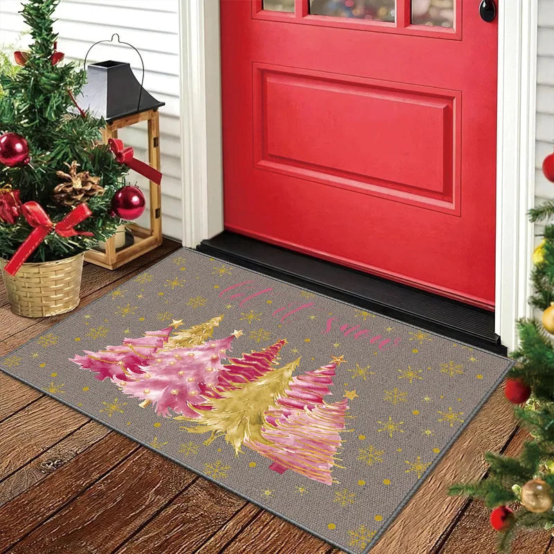 Navak Carpet Exclusive Picks Weihnachtsteppich für drinnen und draußen, rutschfeste Antifouling-Bodenmatte, dekorativer Wohnzimmerbereich, verschmutzte Bodenmatte