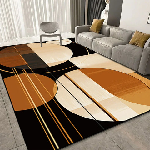 Navak Teppich Luxuriöse geometrische Teppiche für Wohnzimmerdekoration Sofa Große Fläche Heimteppiche für Schlafzimmer Weiche rutschfeste Matte für Kinder Коврик