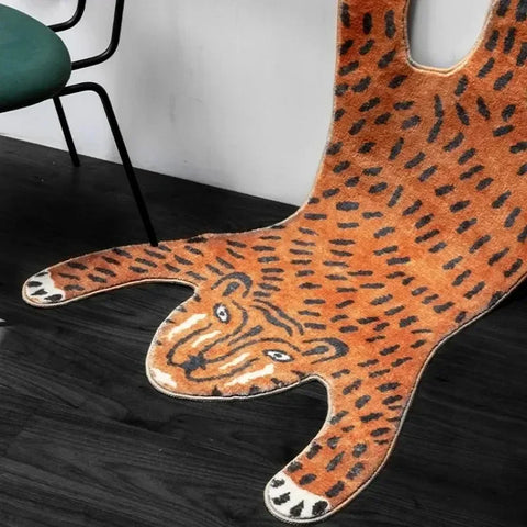 Navak Teppich Teppich für Wohnzimmer Tiger Leopard Print Plüsch Schlafzimmer Nacht Matten Hause Dekoration Cartoon Flauschigen Teppiche Ковер Tapis Tapete 러그