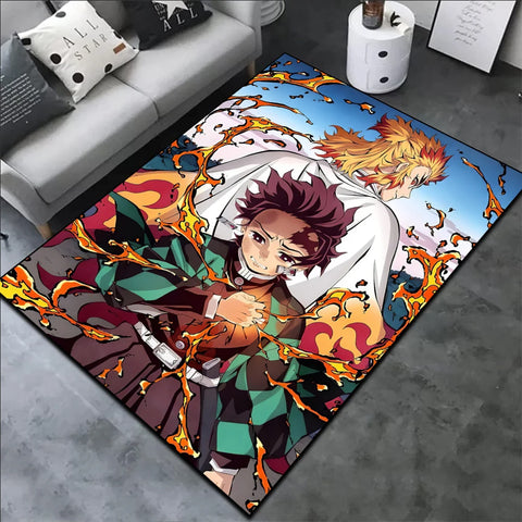 Navak-Teppich, Teppich, Anime-Dämonentöter, Nezuko Kokushibou, Tanjirou Kanroji, Kochou, Gokudera Makoto, kreativer bedruckter Teppich für die Inneneinrichtung