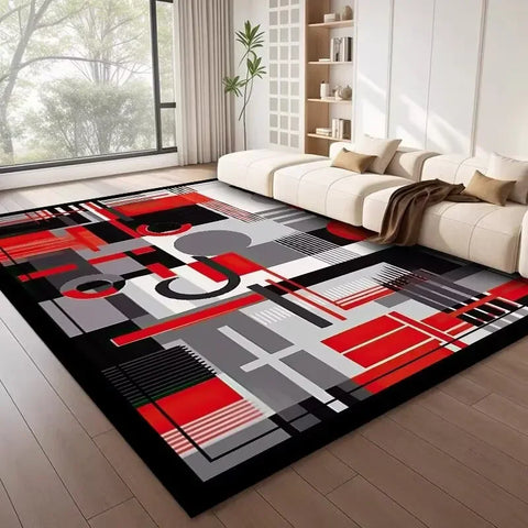 Navak Carpet Nordic Style Geometric Large Rugs for Living Room Modern Decoration Home Carpet Light Luxury Bedroom Rug  Washable Mat